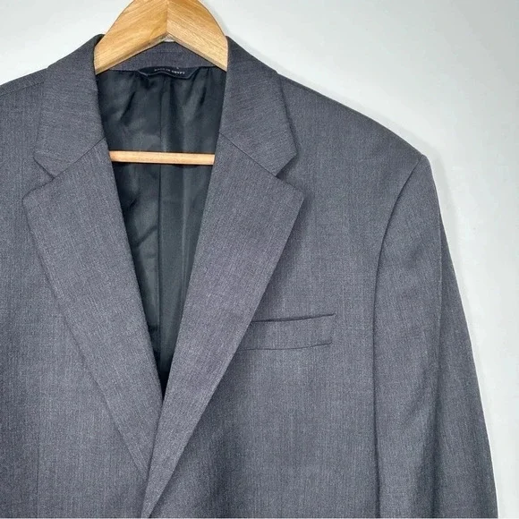 Banana Republic Dark Grey Two Button Wool Blazer Size 44L